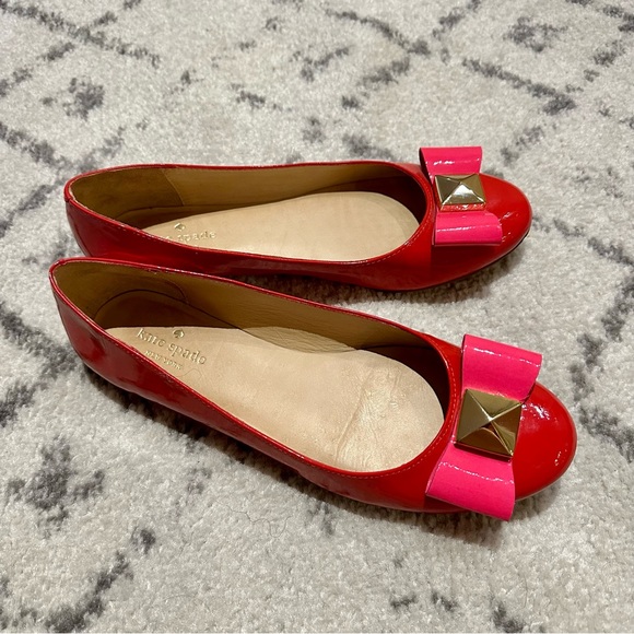 kate spade Shoes - [SOLD] KATE SPADE Red Ballet Flats in Patent Leather US 8.5
